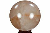 Polished Hematoid (Harlequin) Quartz Sphere - Madagascar #121614-1